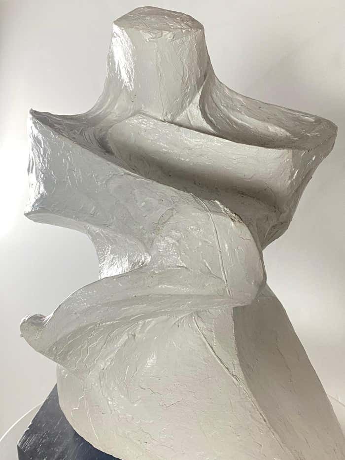 "Movement" White Composite Material by Joan Carl Strauss