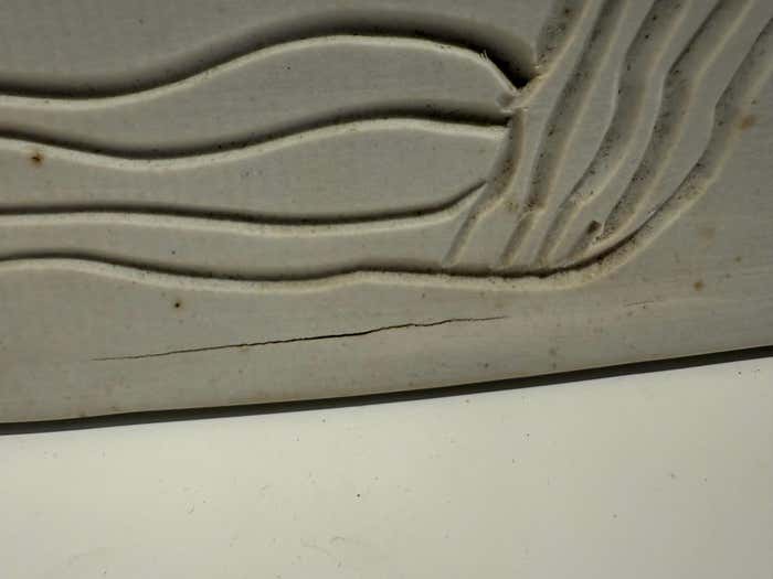 Wavy White Ceramic Vase by Dora De Larios