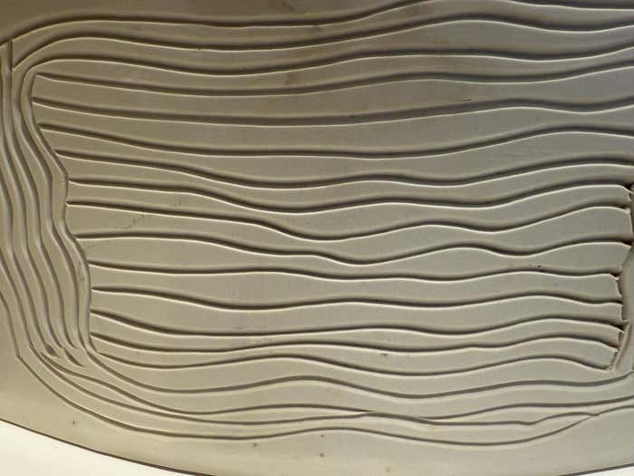 Wavy White Ceramic Vase by Dora De Larios