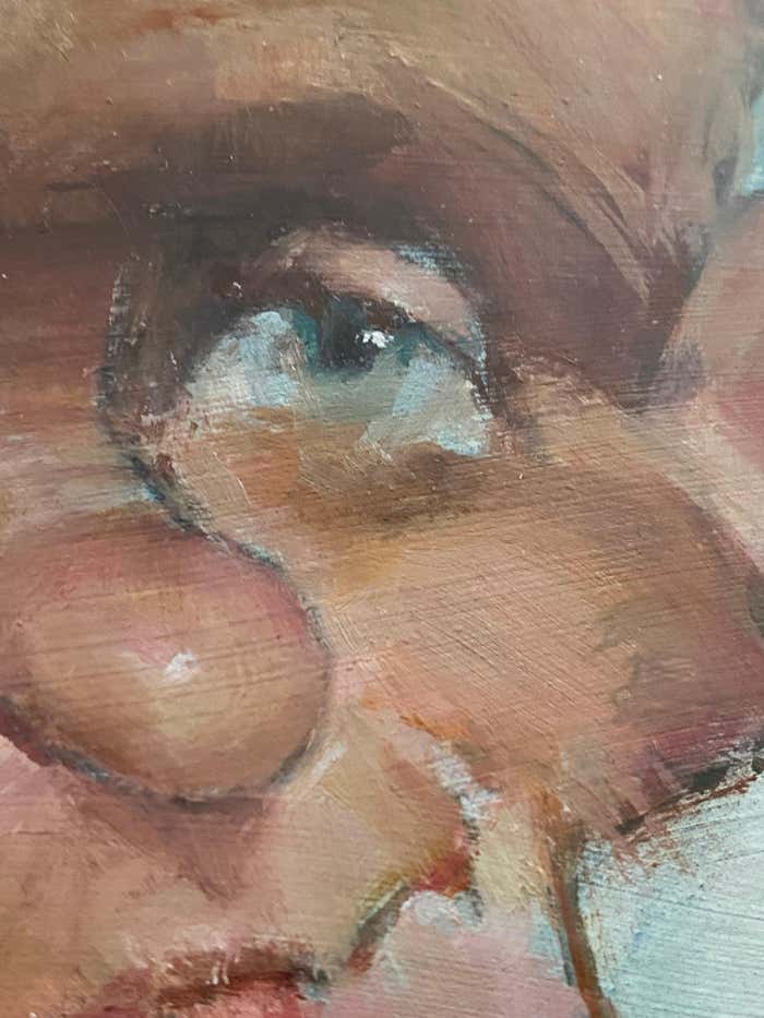 Caricatural Portrait - Gouache on Paper by Max Turner