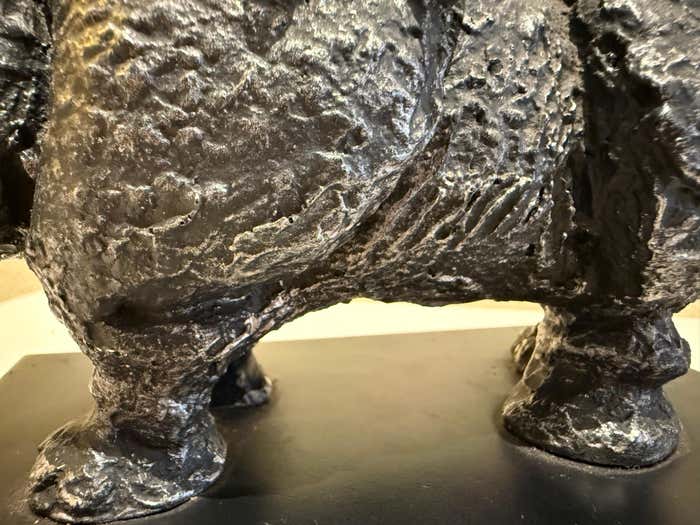 The Journey Girl On Rhino, Cast Bronze Sculpture by Graciela Rodo Boulanger