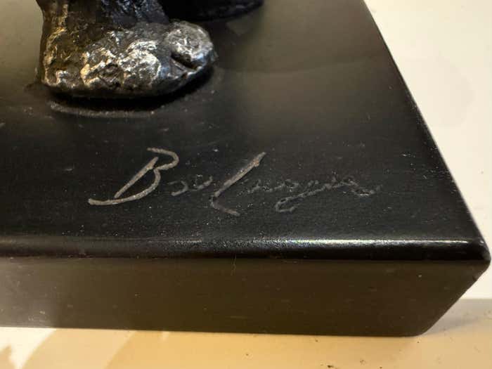 The Journey Girl On Rhino, Cast Bronze Sculpture by Graciela Rodo Boulanger
