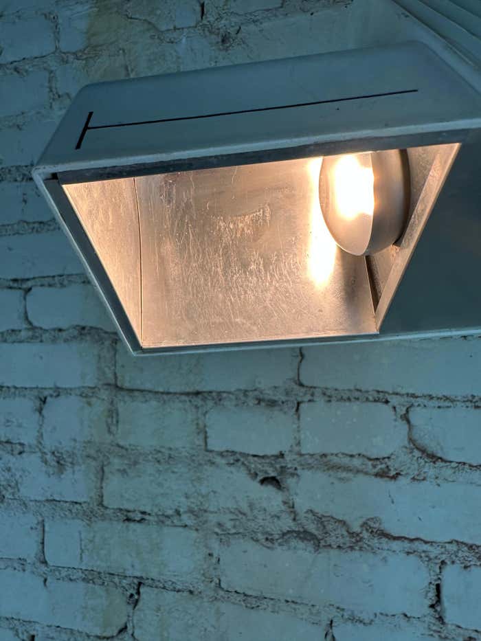 Vintage White Industrial Table Lamp by Guillermo Capdevila Abatte