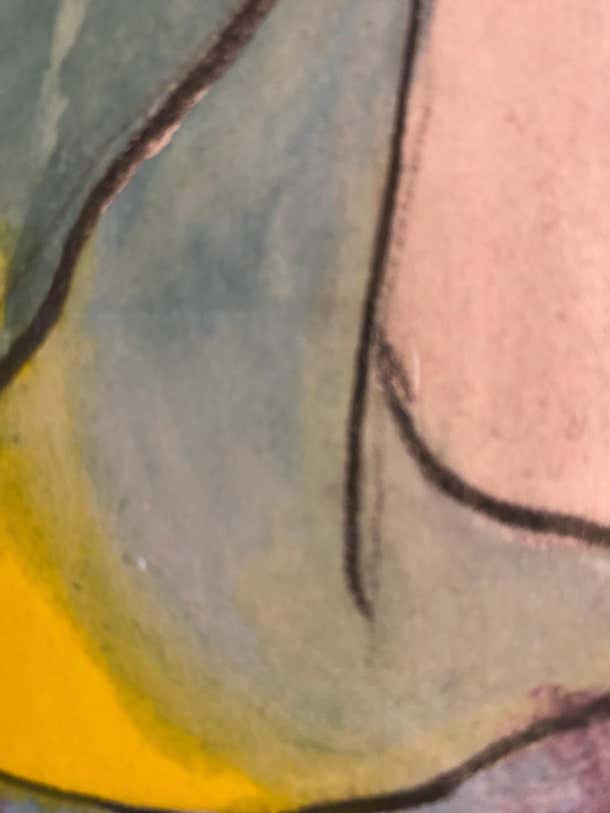 Two-Faces Colorful Pastel Portrait by Gillian Lefkowitz