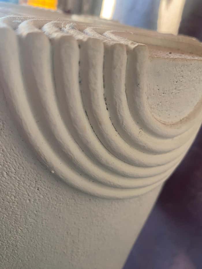 Contemporary White Plater Pedestal in Greek Revival Style