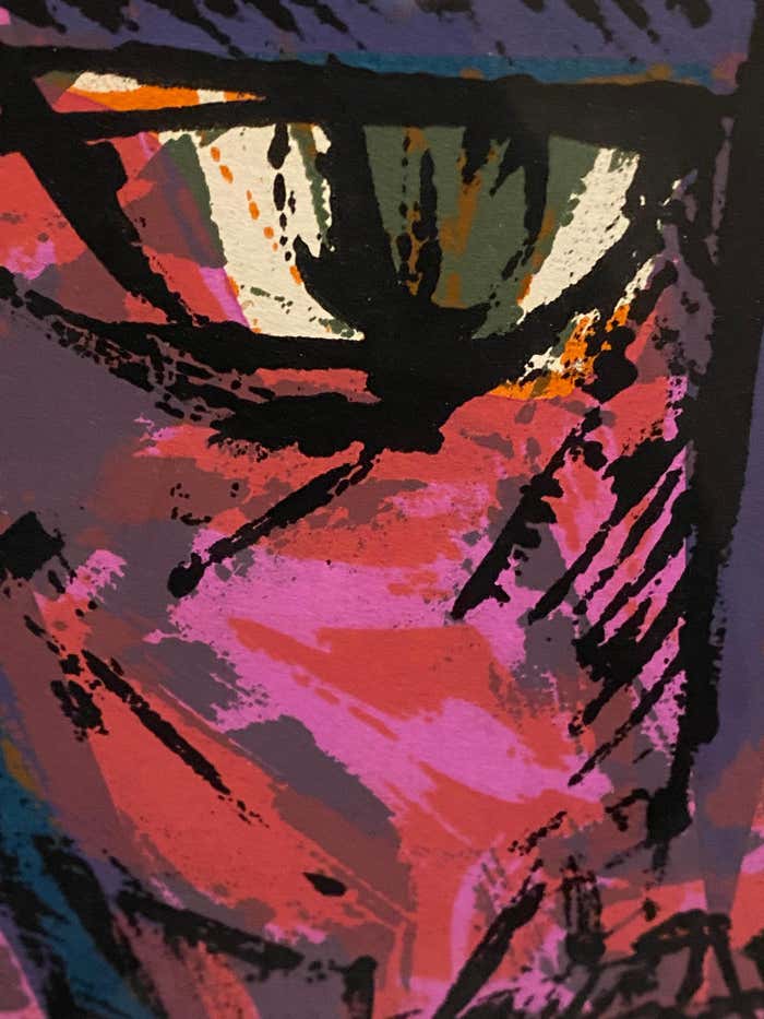 Modern Chromatic Magenta Lithograph by Richard Proctor