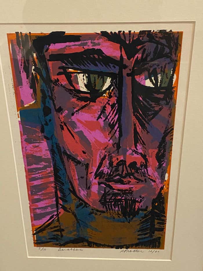 Modern Chromatic Magenta Lithograph by Richard Proctor
