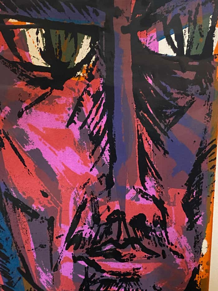 Modern Chromatic Magenta Lithograph by Richard Proctor