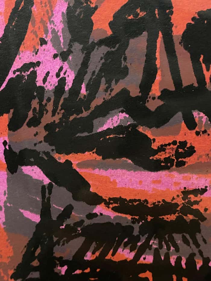 Modern Chromatic Magenta Lithograph by Richard Proctor