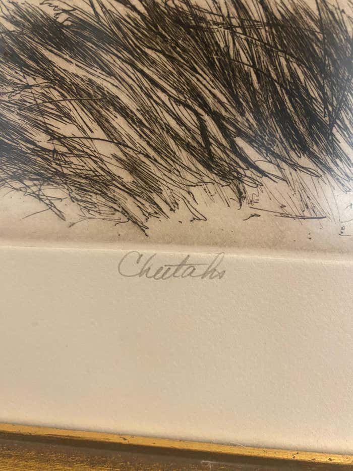"Cheetah" Lithograph by Linda Lloyd