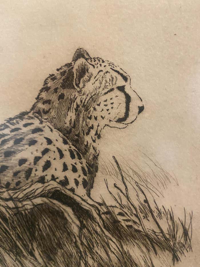 "Cheetah" Lithograph by Linda Lloyd