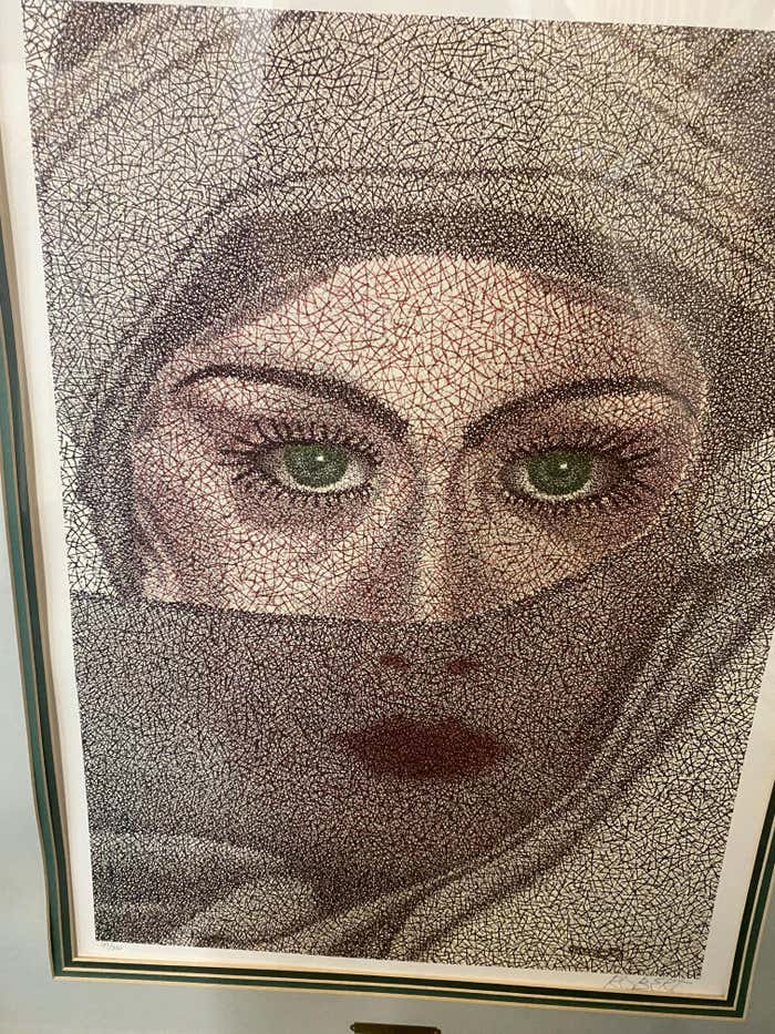 "Gypsy" Midcentury Portrait Lithograph by Robert