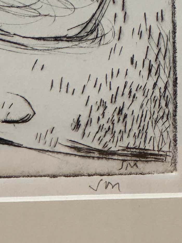 "Reluctant Cat" Satirical Drawing by John Marx