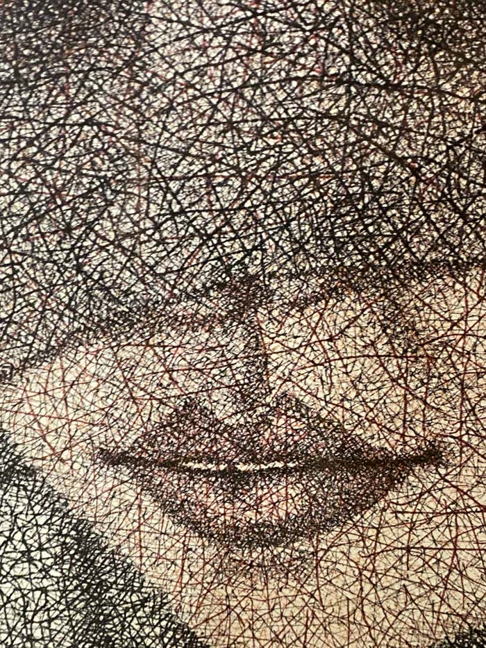 "Under the Veil" Midcentury Portrait Lithograph by Robert