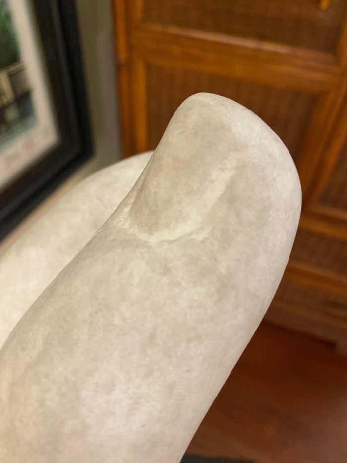 The Hand, White Fiberglas Sculpture inspired by August Rodin