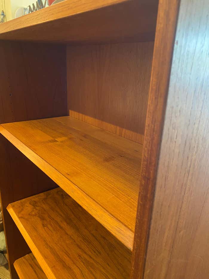 Mid-Century Blond Walnut Bookcase