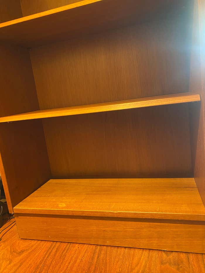 Mid-Century Blond Walnut Bookcase