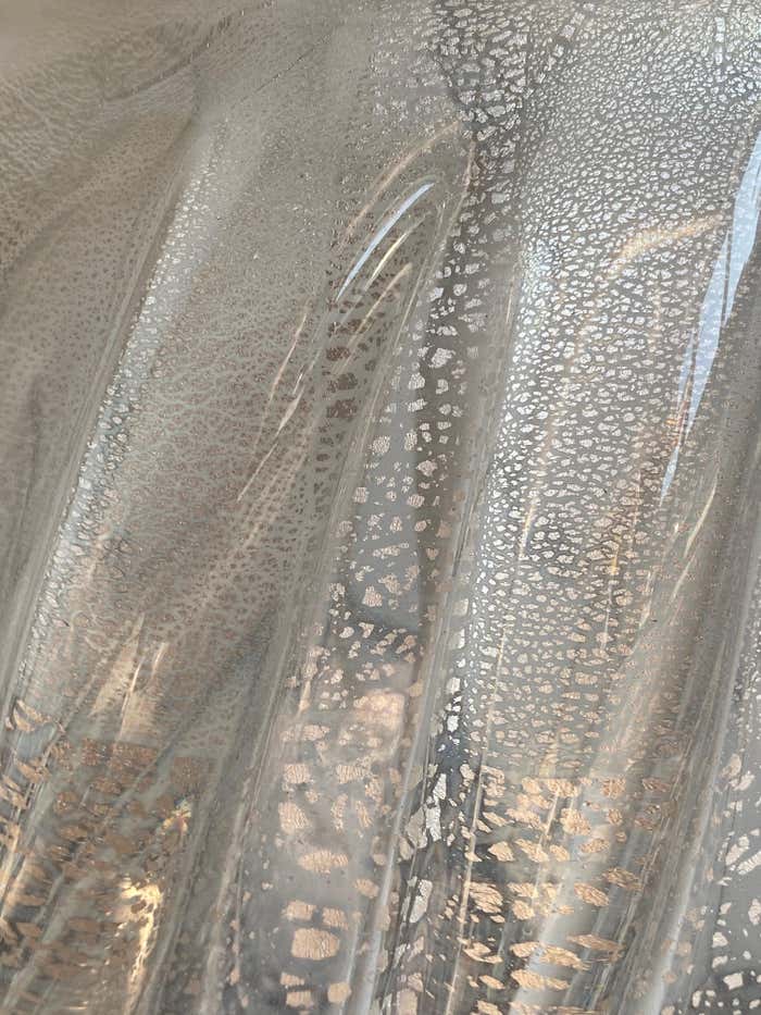 Pair of Curved Hand Blown Murano Glass Lamps