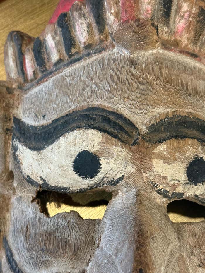 Southeast Asian Folk Art Wooden Mask