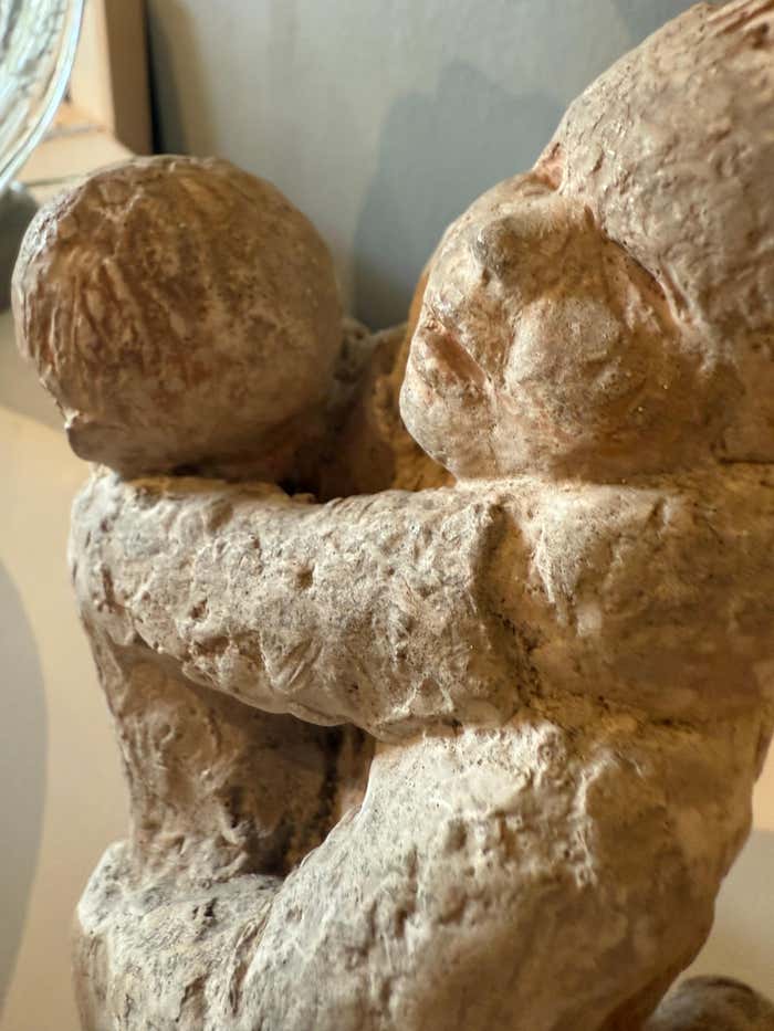 " Raufende Buben" Brawling Boys Brutalist Sculpture by Ludmilla Fischer-Pongratz