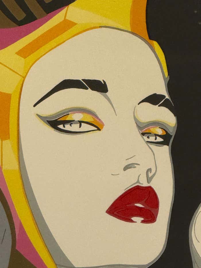 Masquarade #1, Large Modern Portrait by Leal