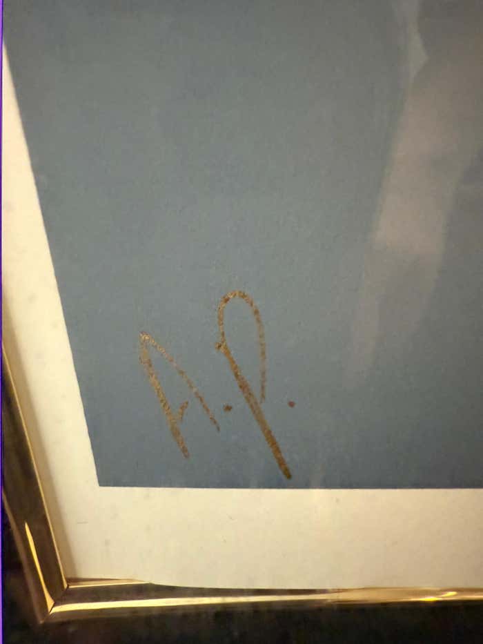 Masquerade #2, Large Modern Artist Proof Lithograph Portrait by Leal