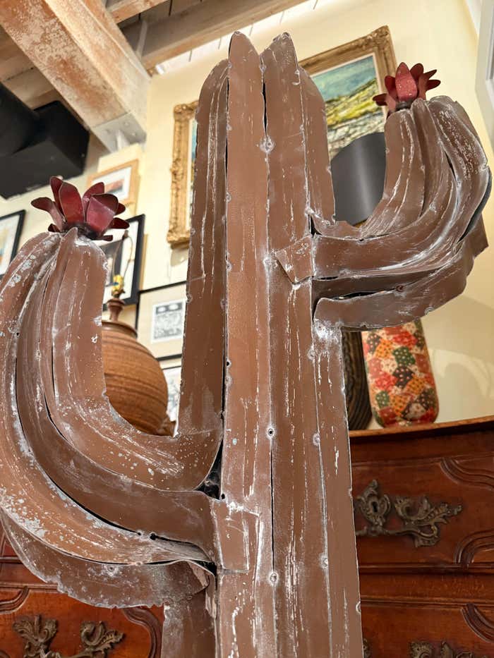 Tall Midcentury Modern Cactus Garden Sculpture