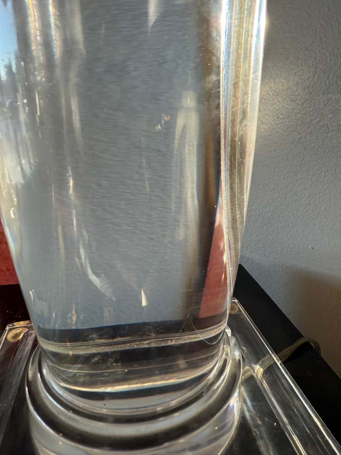 Pair of Modern Lucite Table Lamps in the style of Karl Springer