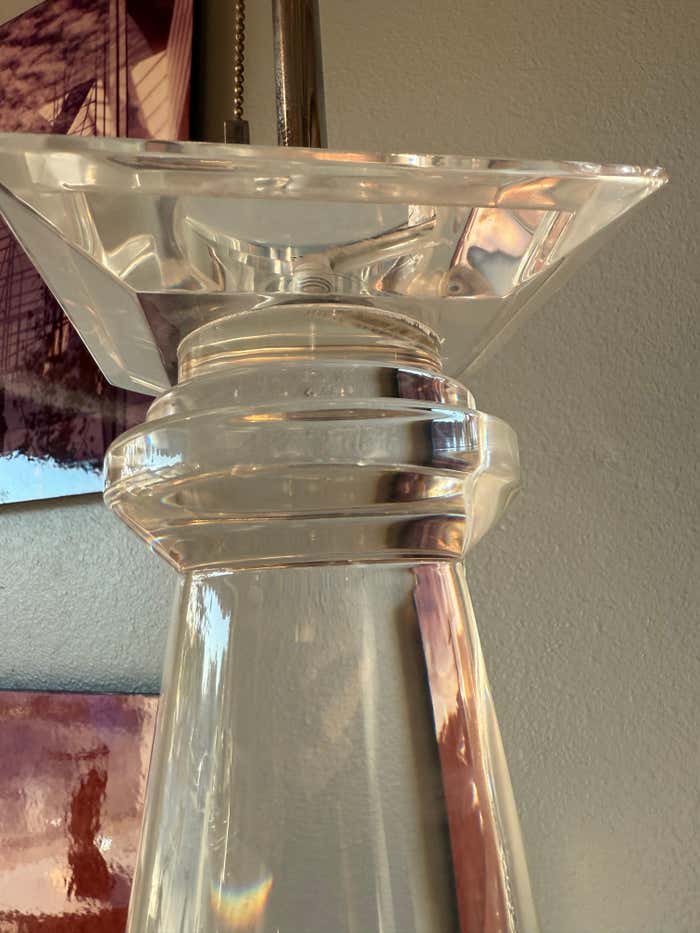 Pair of Modern Lucite Table Lamps in the style of Karl Springer