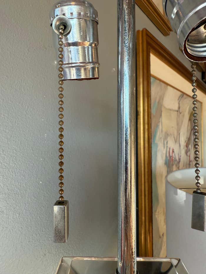Pair of Modern Lucite Table Lamps in the style of Karl Springer
