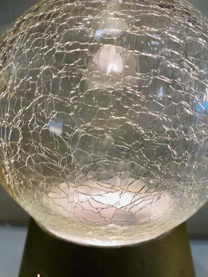 Small Crystal Ball Round Table Lamp