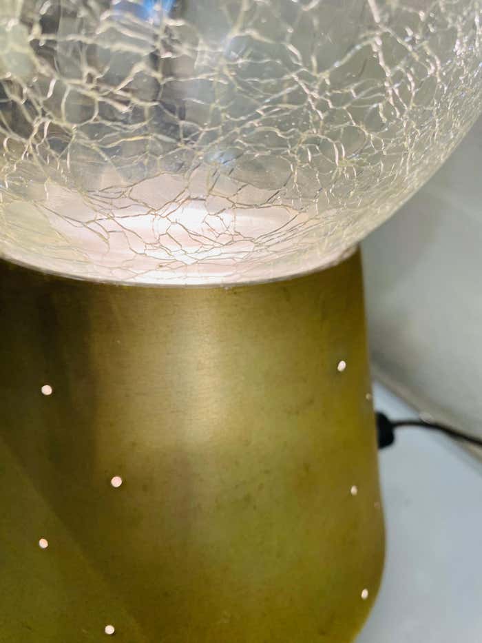 Small Crystal Ball Round Table Lamp