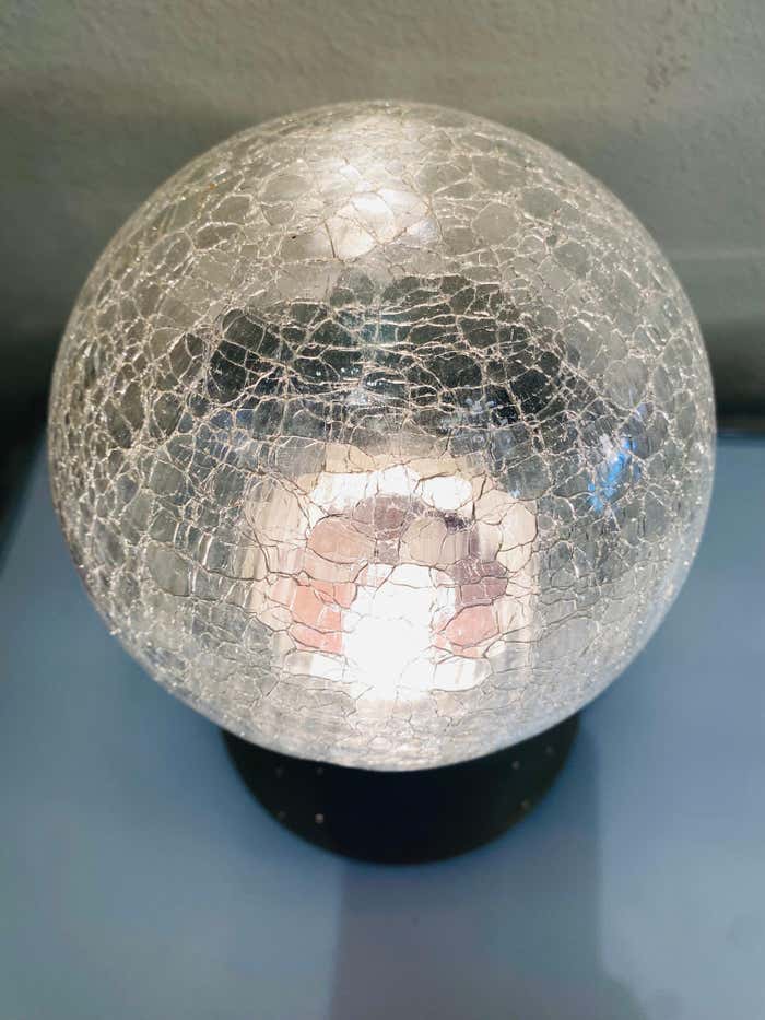Small Crystal Ball Round Table Lamp