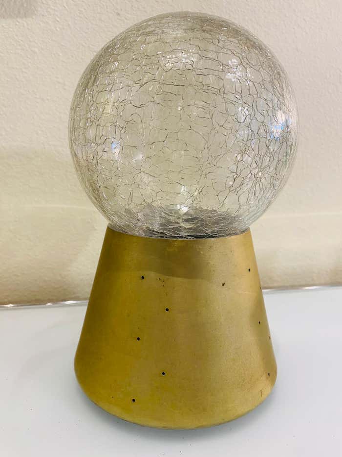 Small Crystal Ball Round Table Lamp