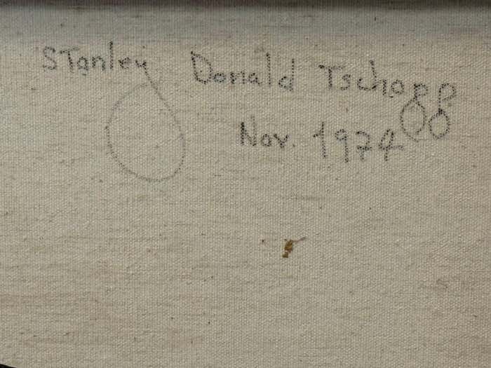 Purple Abstract Acrylic Painting by Stanley Donald Tschopp