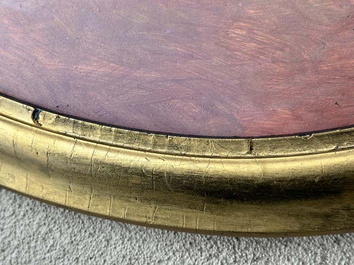 Masked Women #1, Oval Oil Portrait in a Gold Frame by Palmer Schoppe