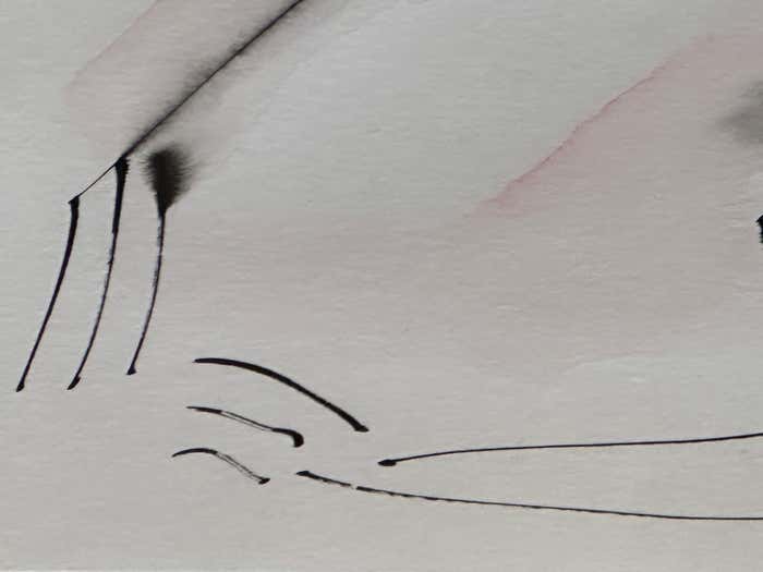 Watercolour Minimalist Drawing #2 by Christopher Paul Cobb