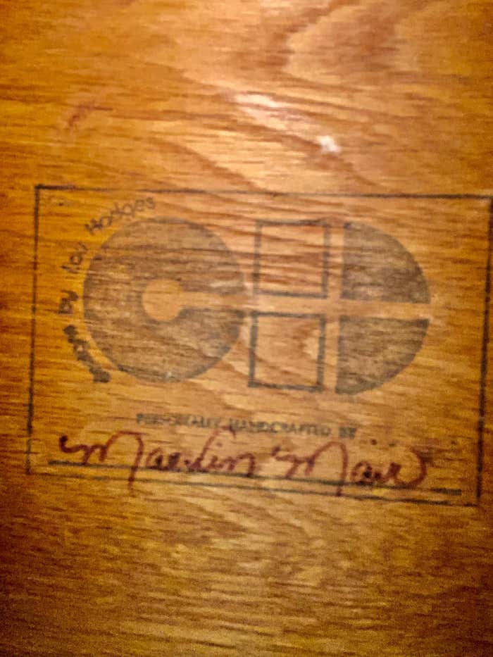 Rare Smaller Version of the Oak Desk by Lou Hodges California Design Group