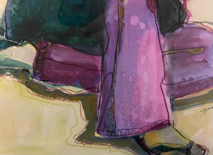 Portrait Watercolor by Judy Pike