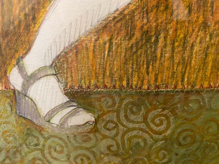 Mixed Media Color Pencil Drawing by Judy Pike