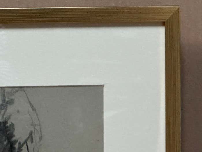 Charcoal Portrait Drawing of a Woman in Period Outfit