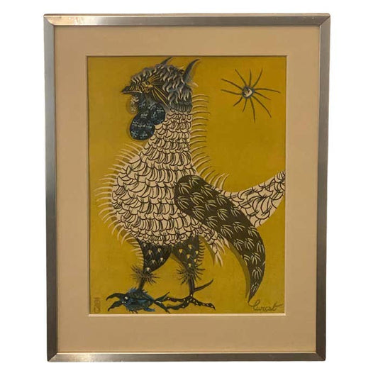 "The Fishing Rooster" Tapestry by Jean Lurçat