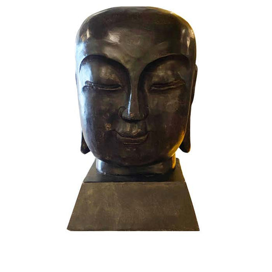 Southeast Asian Soap Stone Buddha Head Sculpture