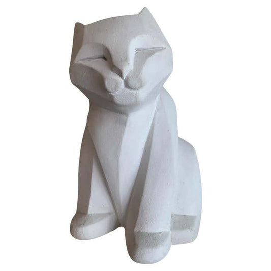 Cubist Cat Sculpture by Karin Swildens, Austin Productions