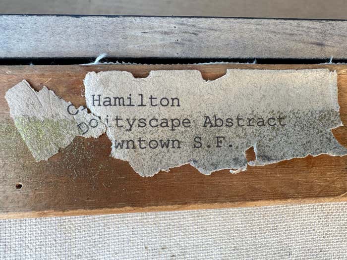 "Downtown San Francisco" Cityscape Acrylic Abstract by Charles Hamilton