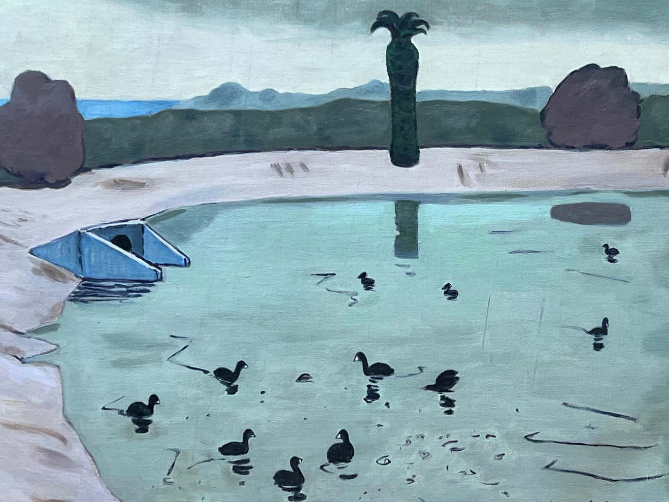 "Duck Lake" California Expressionist Oil Landscape by John Mitchell Martin