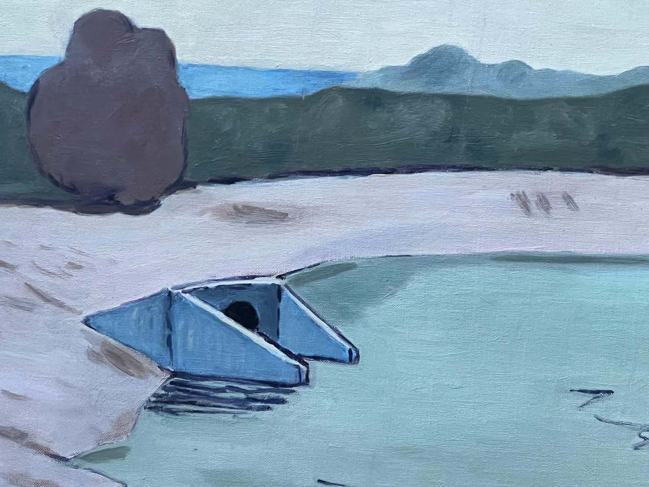 "Duck Lake" California Expressionist Oil Landscape by John Mitchell Martin