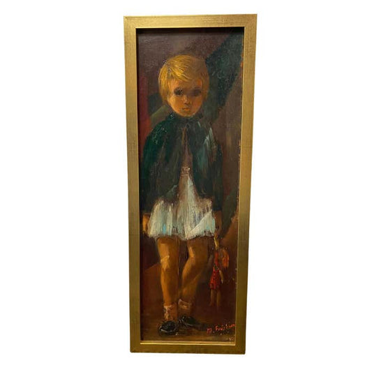 "The Last Doll" Post-Impressionist Oil Portrait by Mary Erikson