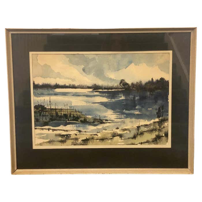 "Mirror of the soul", Australian Landscape Watercolor by Robert Wade