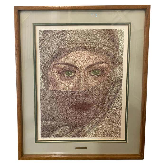 "Gypsy" Midcentury Portrait Lithograph by Robert